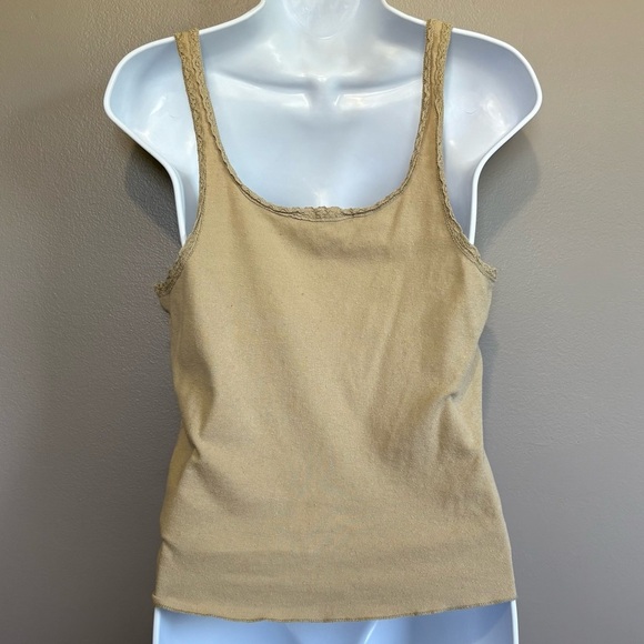 We The Free Free People Graphic Tank Top Tan Womens Size Medium - Picture 2 of 8